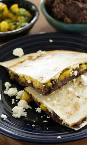 Black Bean and Mango Quesadillas